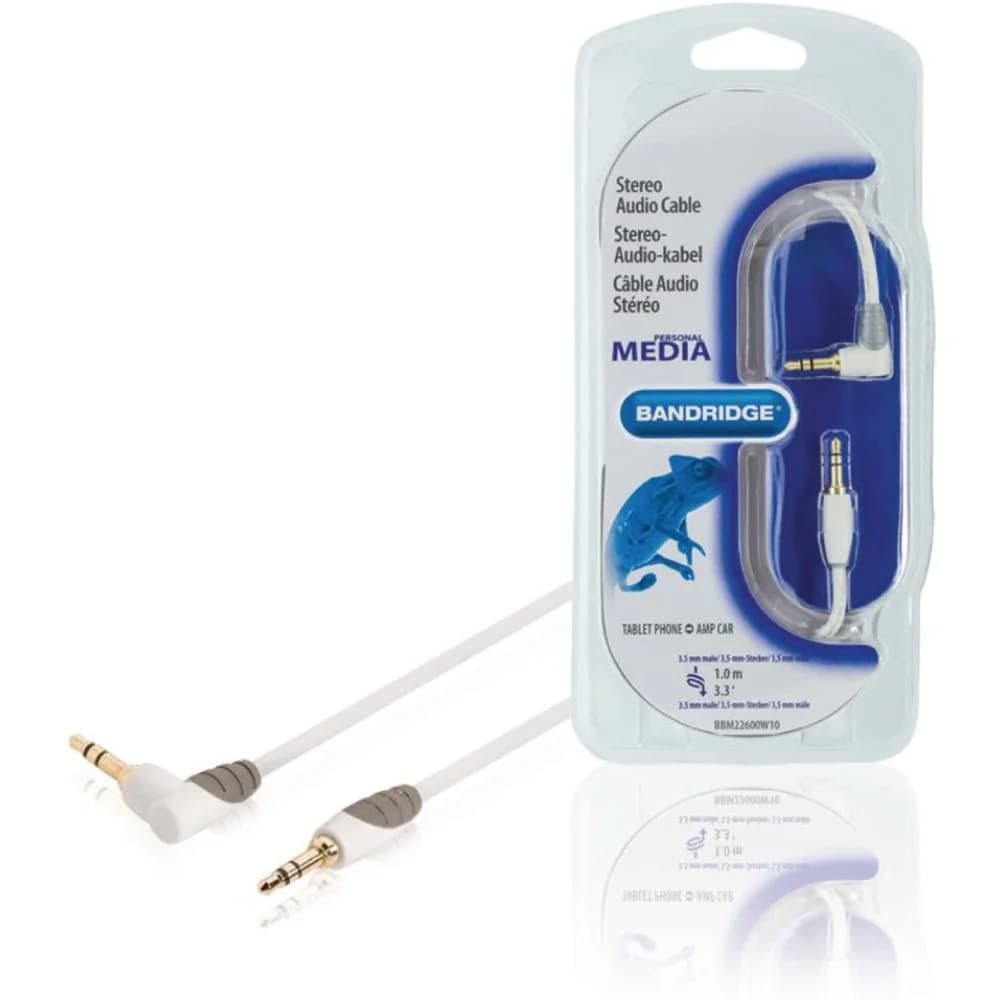 Bandridge Cabo Jack 3.5mm Macho / Jack 3.5mm Macho 90º 1m ST