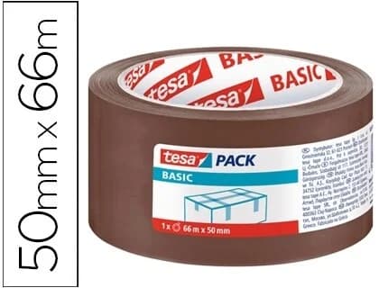 Tesa Fita Adesiva Basic Polipropileno Castanha 50mm x 66mts
