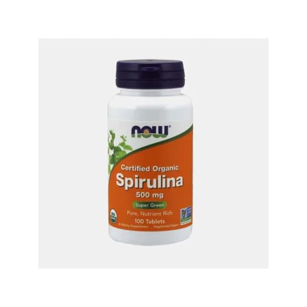 Now Spirulina 500mg 100 Comprimidos