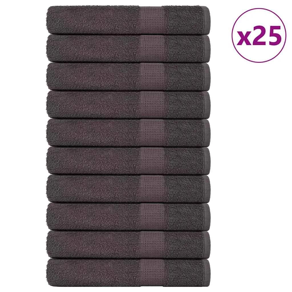 vidaXL Toalhas de Sauna 25 Peças 80x200cm 360 Gsm 100% Algodão Antracite - 3359652909