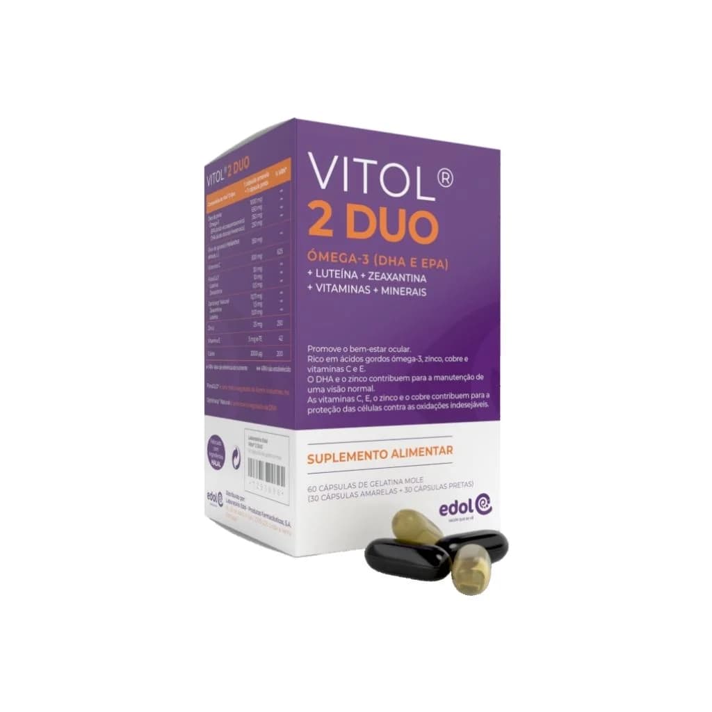 Vitol 2 Duo Ómega-3 Suplemento Alimentar 60 Cápsulas