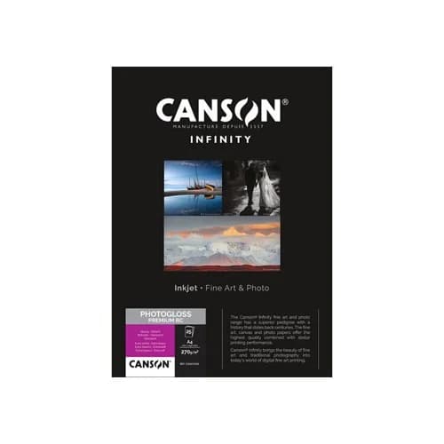 Canson 25 un. Fls Papel A4 Infinity Photo Gloss Premium RC 270g