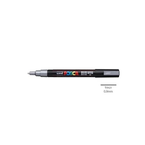 Uniball Marcador Posca PC-3M 0.9mm Prata 1 Un.