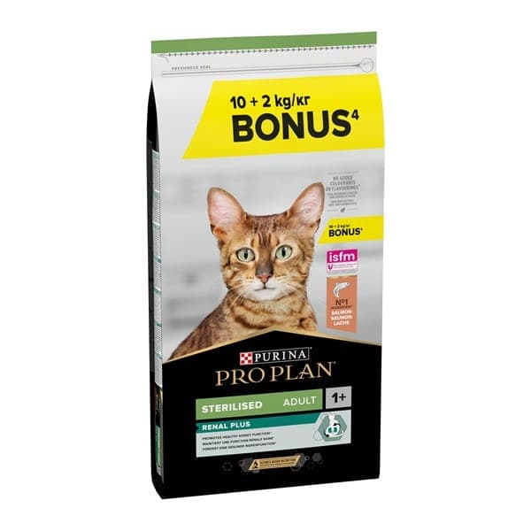 Purina Pro Plan Sterilised Renal Plus Salmon 10Kg + 2Kg