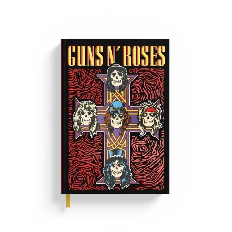 Erik Caderno Pautado Guns N' Roses A5 Agrafado 120 Folhas Preto Unidade