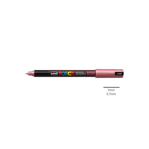 Uni Marcador Posca PC-1MR Vermelho Metálico