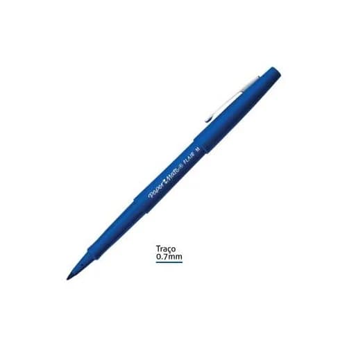 Paper Mate Marcador Médio 0.7mm Flair Azul 12un (1311070)