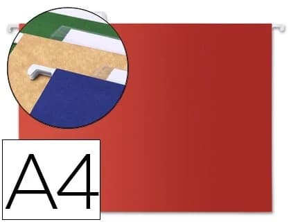 LiderPapel Capas Arquivo Suspenso A4 Kraft Vermelho - SF06