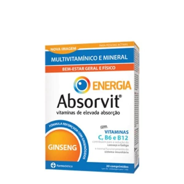 Absorvit Energia 30 Comprimidos