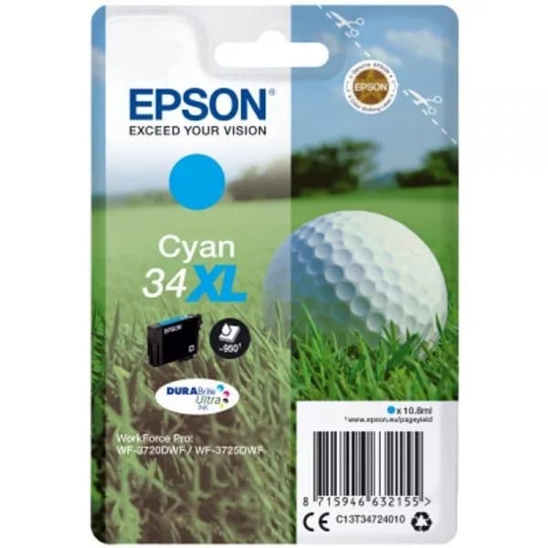 Tinteiro Epson 34XL C13T34724010 Cyan