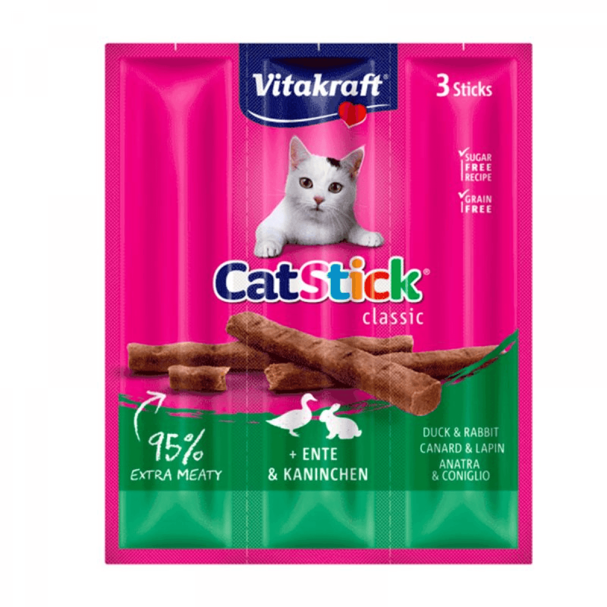 Vitakraft Mini Barrinhas Gatos com Duck & Rabbit x3 "3 Sticks"