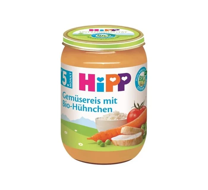 Hipp Pote Bio de Legumes e Arroz com Frango (4 Meses) 190 g