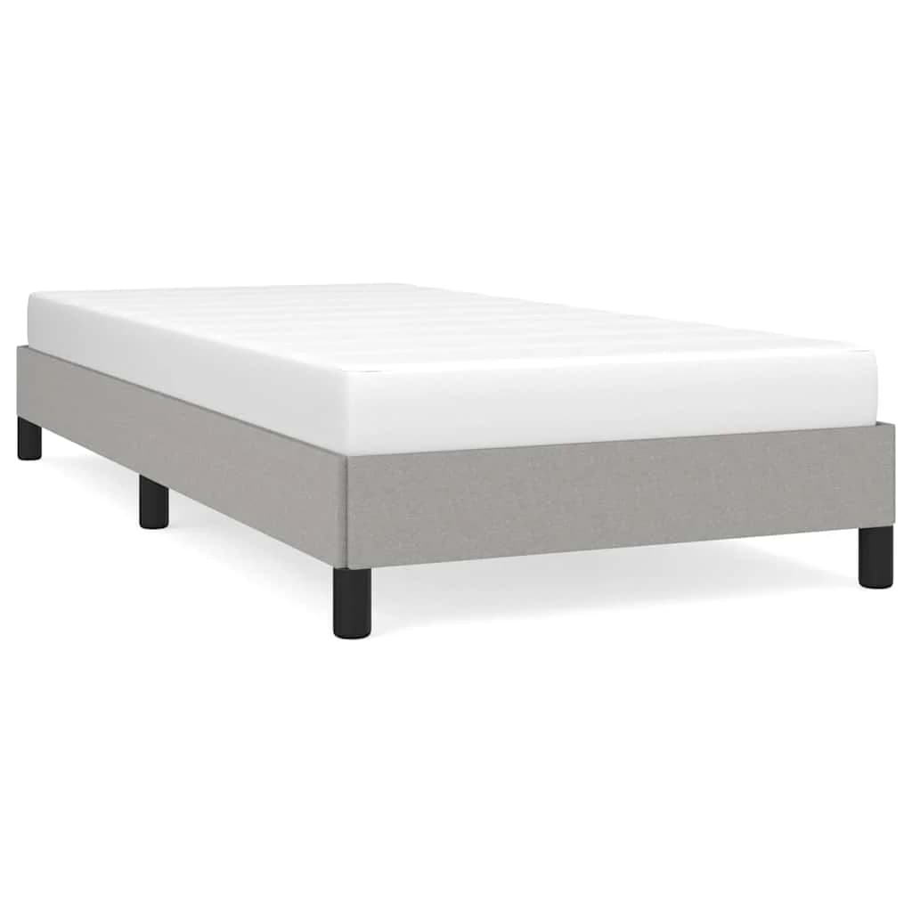 vidaXL Estrutura de cama sem colchão 80x200 cm tecido cinzento-claro
