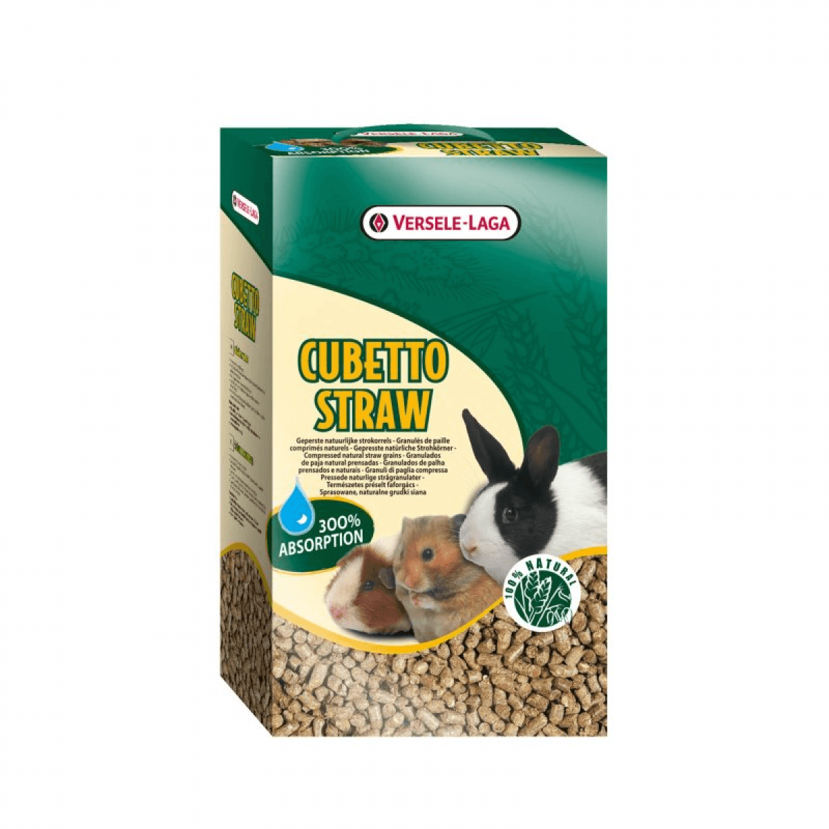 Versele Laga Cubetto Straw Palha Natural Prensada Roedores 5Kg