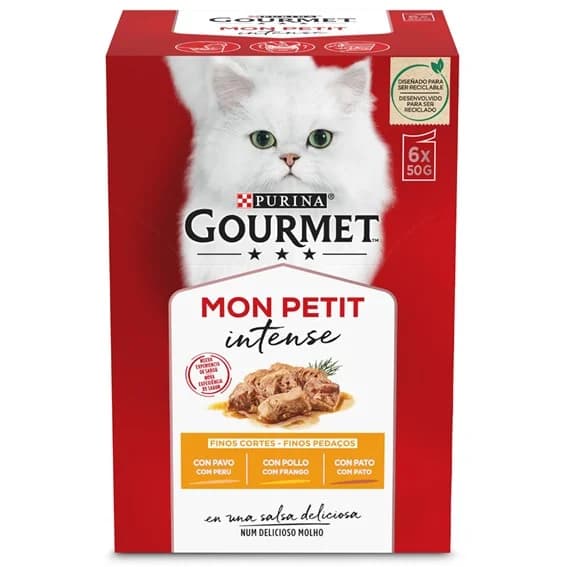 Ração Húmida Purina Gourmet Mon Petit Aves 6x 50g