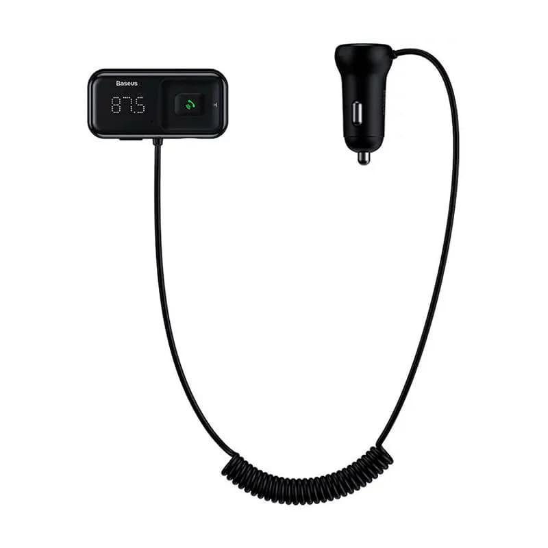 Baseus Transmissor FM Veicular S-16 Bluetooth MP3 Carregador Preto