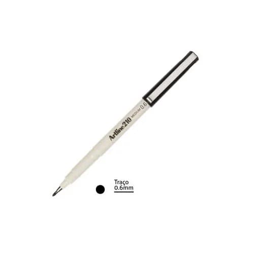 Artline Marcador Médio 0.6mm 210 Preto 12un.