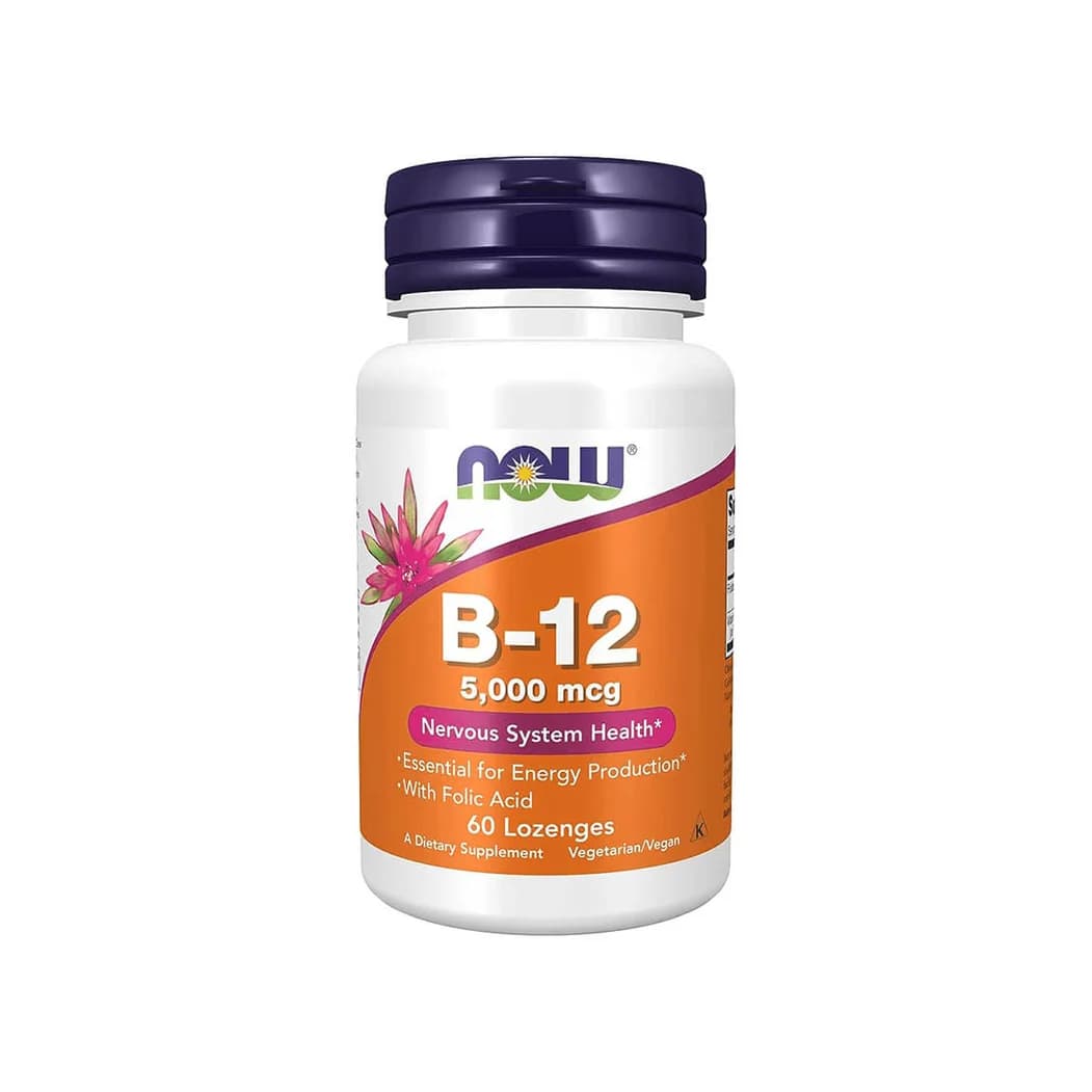 Now Vitamin B-12 5,000 mcg Nervous System Health 60 Lozenges