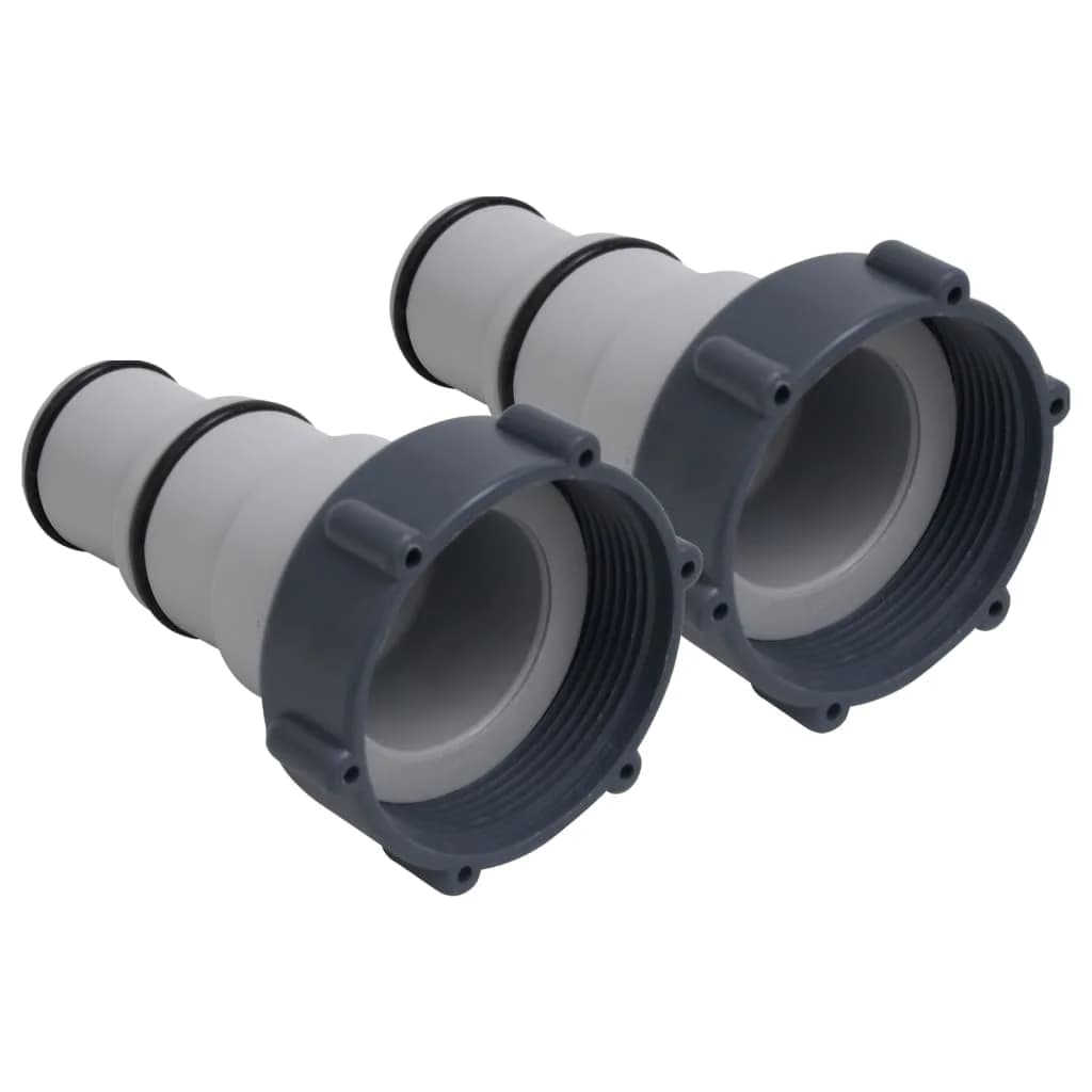 vidaXL Adaptadores mangueira de piscina 2 pcs plástico