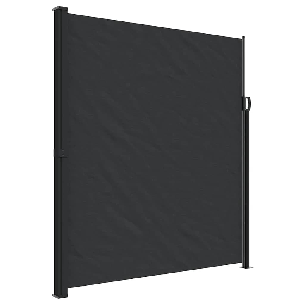 vidaXL Toldo Lateral Retrátil 220x300 cm Preto - 878878264