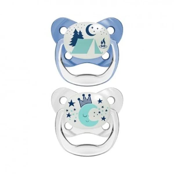 Dr. Browns Chupeta Prevent Noturna 6-18m Silicone Azul