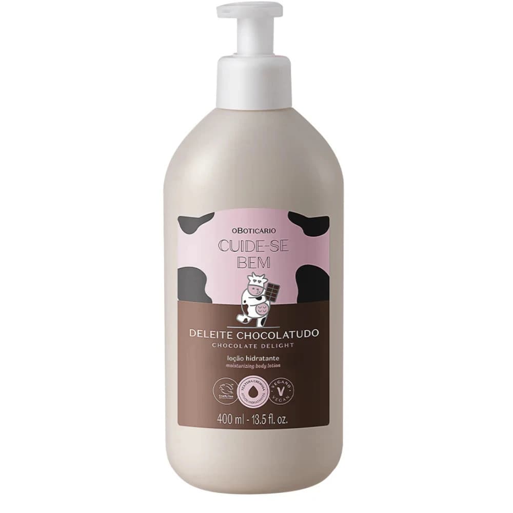 O Boticário Loção Hidratante Corporal Cuide-se Bem Deleite Chocolatudo 400ml