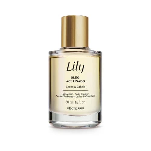 O Boticário Óleo Multifuncional Acetinado Corpo e Cabelo Lily, 50ml