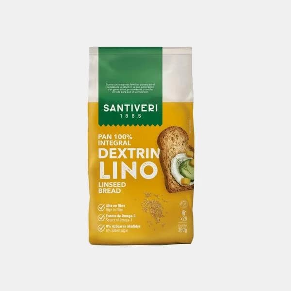 Santiveri Pão Integral Torrado Dextrin com Sementes de Linho 300g