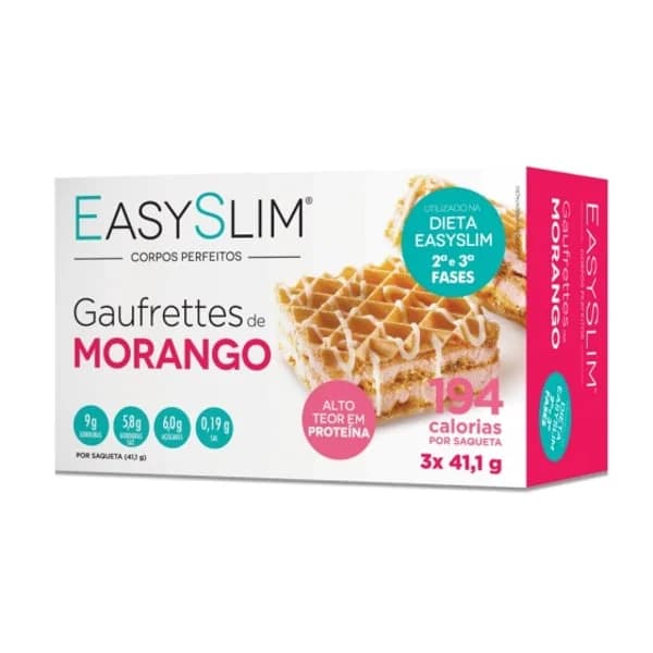 Farmodiética EasySlim Gaufrettes Morango 3 x 42g