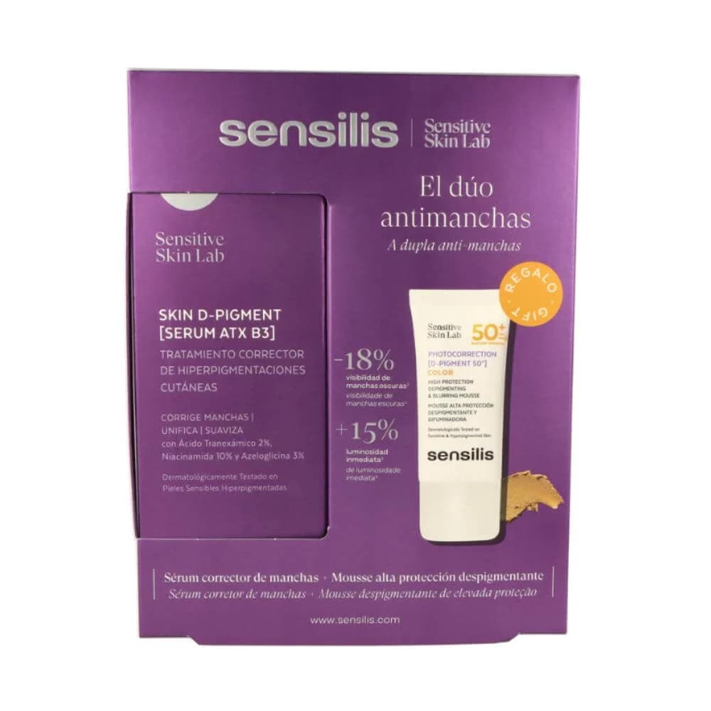 Sensilis Skin D-Pigment Sérum [ATX B3] 30ml + Photocorrection [D-Pigment 50+] 15ml Coffret