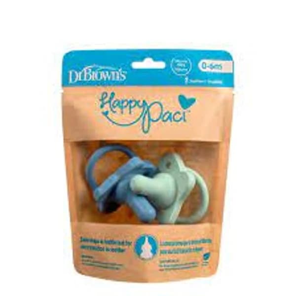 Dr. Brown's Pack Chupetas de Silicone Azul e Verde +0 Meses