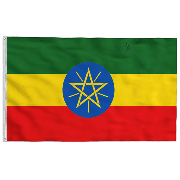 Bandeira da Etiópia Poliéster 150×90 com Ilhós