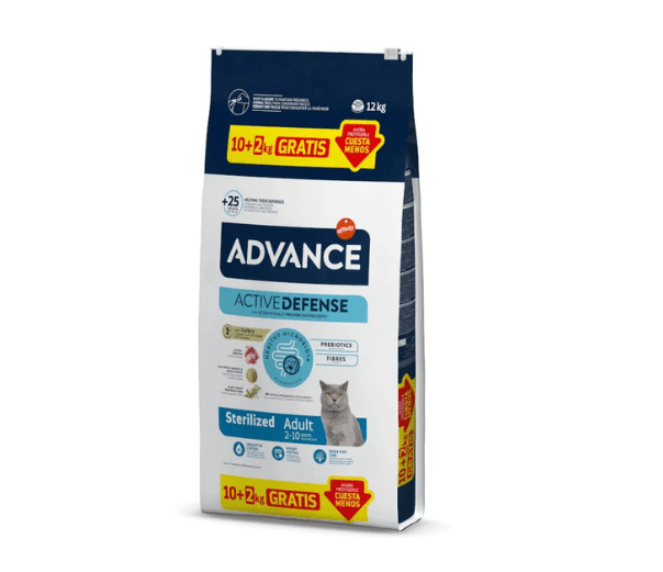 Advance Adult Sterilized Turkey & Barley Cat 10+2Kg