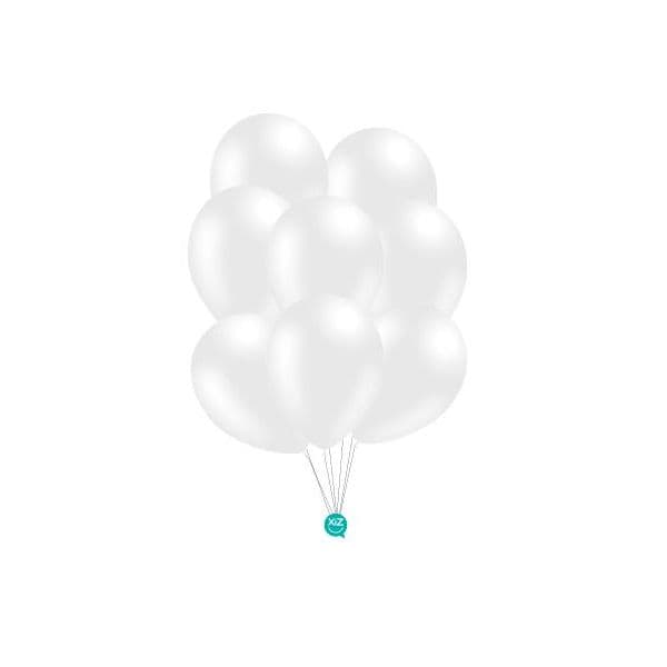 Xiz Party Supplies Pack 50 Balões 30cm Pastel Branco - 012009501