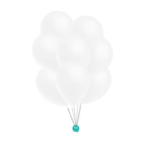 Xiz Party Supplies Pack 100 Balões 30cm Branco Metalizado - 013009530