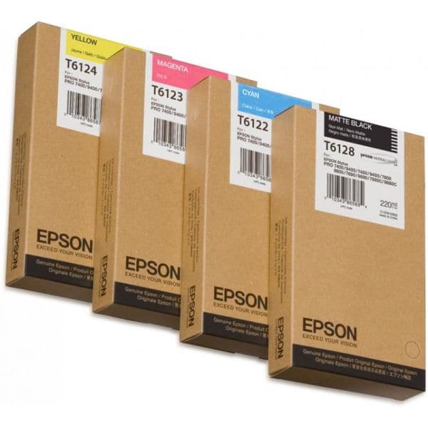 Tinteiro Epson T6124 Yellow C13T612400