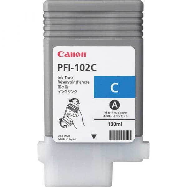 Tinteiro Canon PFI-102C Cyan - 0896B001