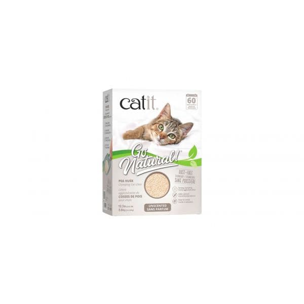 Catit Go Natural Areia Aglomerante Casca Ervilha Sem Cheiro 5.6 Kg