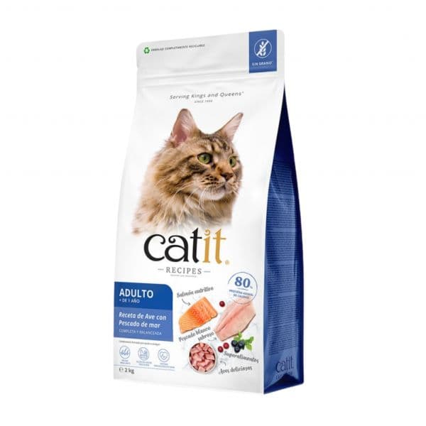 Catit Gato Adulto Grain Free Pescado do mar e Aves 2kg
