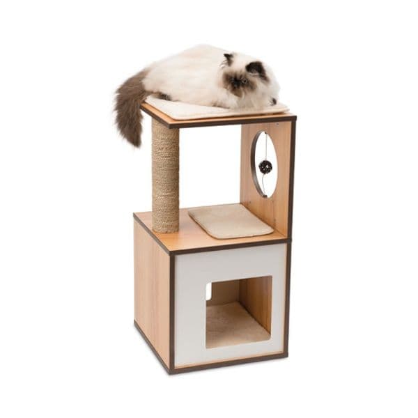 Hagen Móvel Arranhador Pequeno Gatos V-box Vesper Nogueira