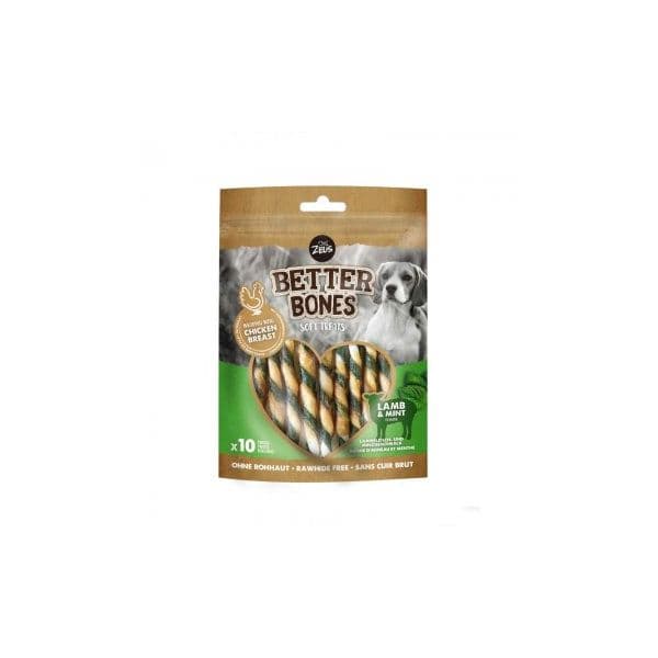 Better Bones Palito Enrolado Frango & Cordeiro & Menta 114g 10 Unidades
