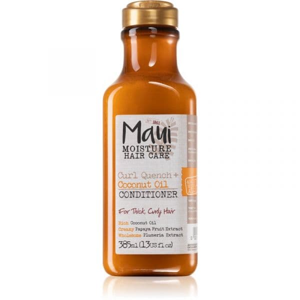 Maui Moisture Curl Quench + Coconut Óleo Condicionador com Óleo de Coco para Cabelos Ondulados e Encaracolados 385 ml