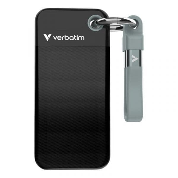 Disco Externo SSD Verbatim Pocket 2TB USB-C 3.2 Gen2 1000MB/s Preto/Cinzento