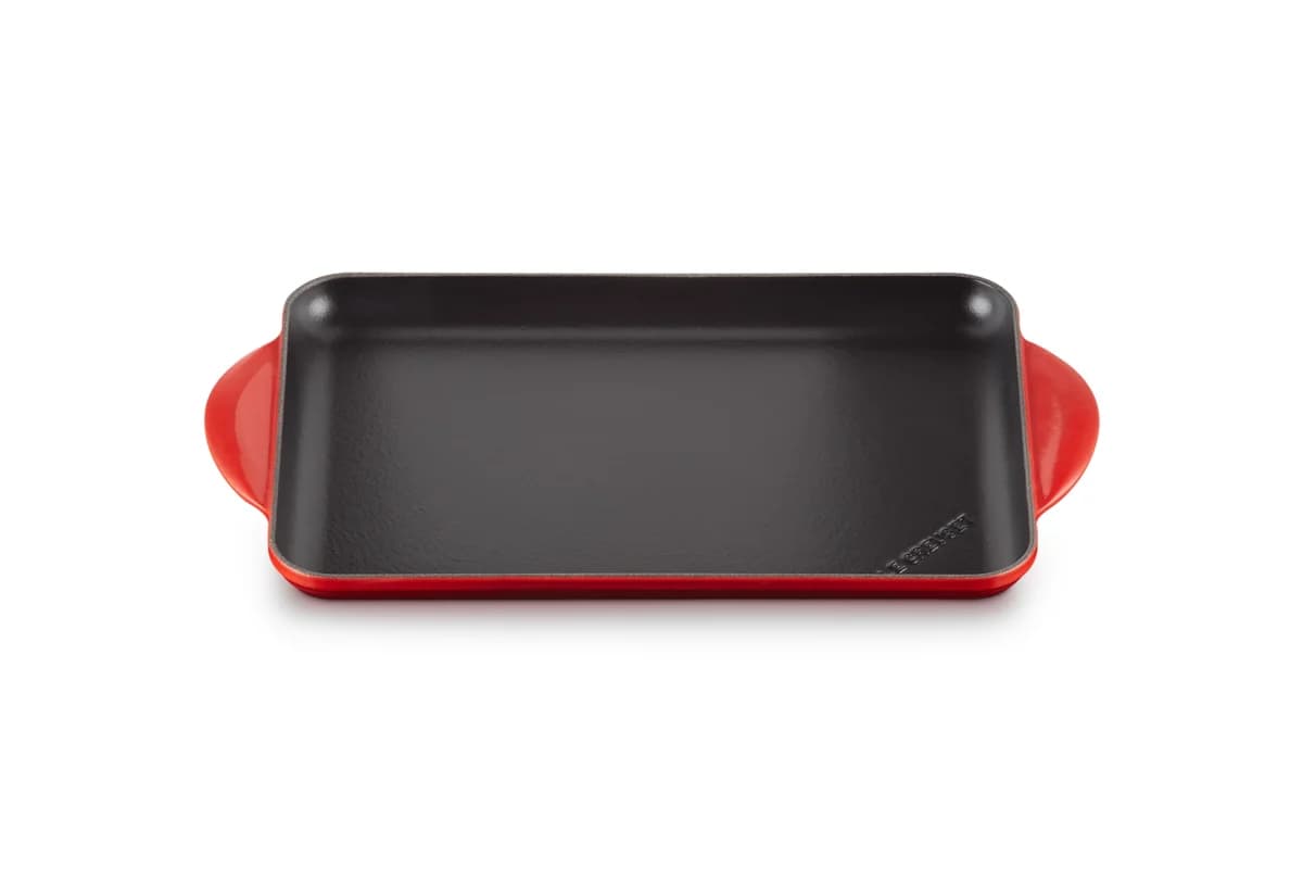 Le Creuset Grelhador Tradição Liso Rectangular 32cm da Vermelho