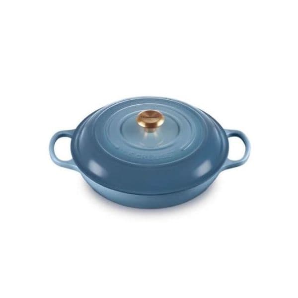 Le Creuset Caçarola Rasa Signature Ferro Fundido 30cm Chambray