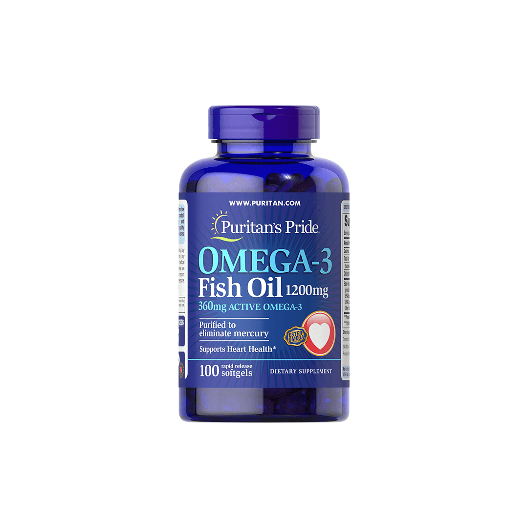 Omega-3 Fish Oil 1200 mg (360 mg Active Omega-3) 100 Rapid Release Softgels