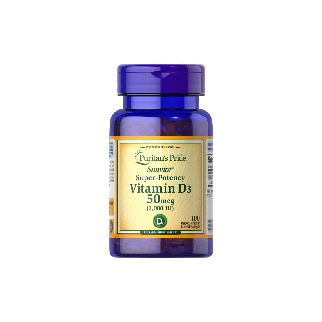 Vitamin D3 2000 IU 100 Rapid Release Liquid Softgels