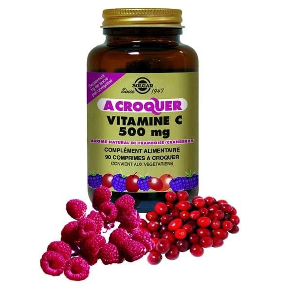 Solgar Solgar Vitamina C 500mg Arando Vermelho e Framboesa 90 Comprimidos