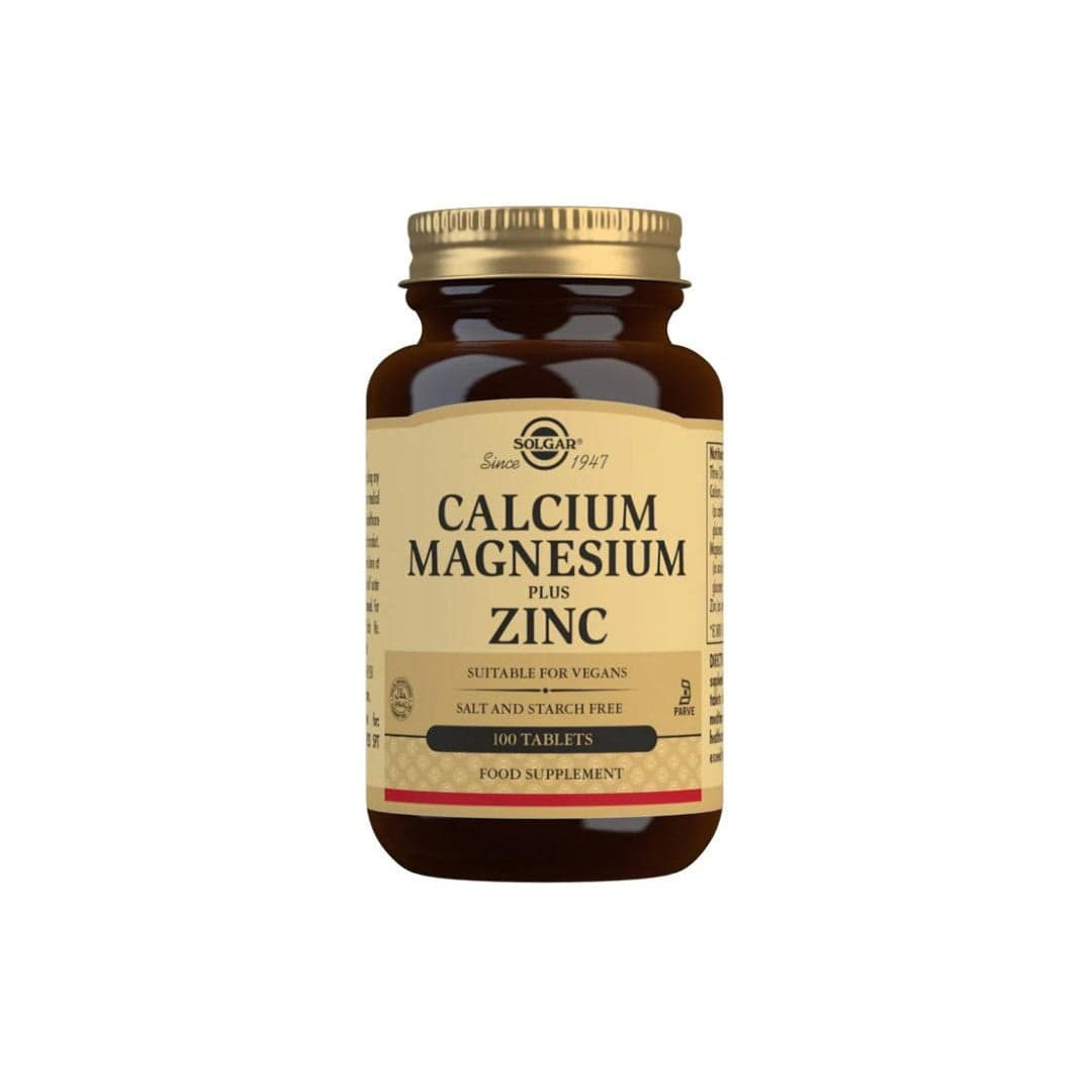 Solgar Calcium Magnesium plus Zinc 100 Comprimidos
