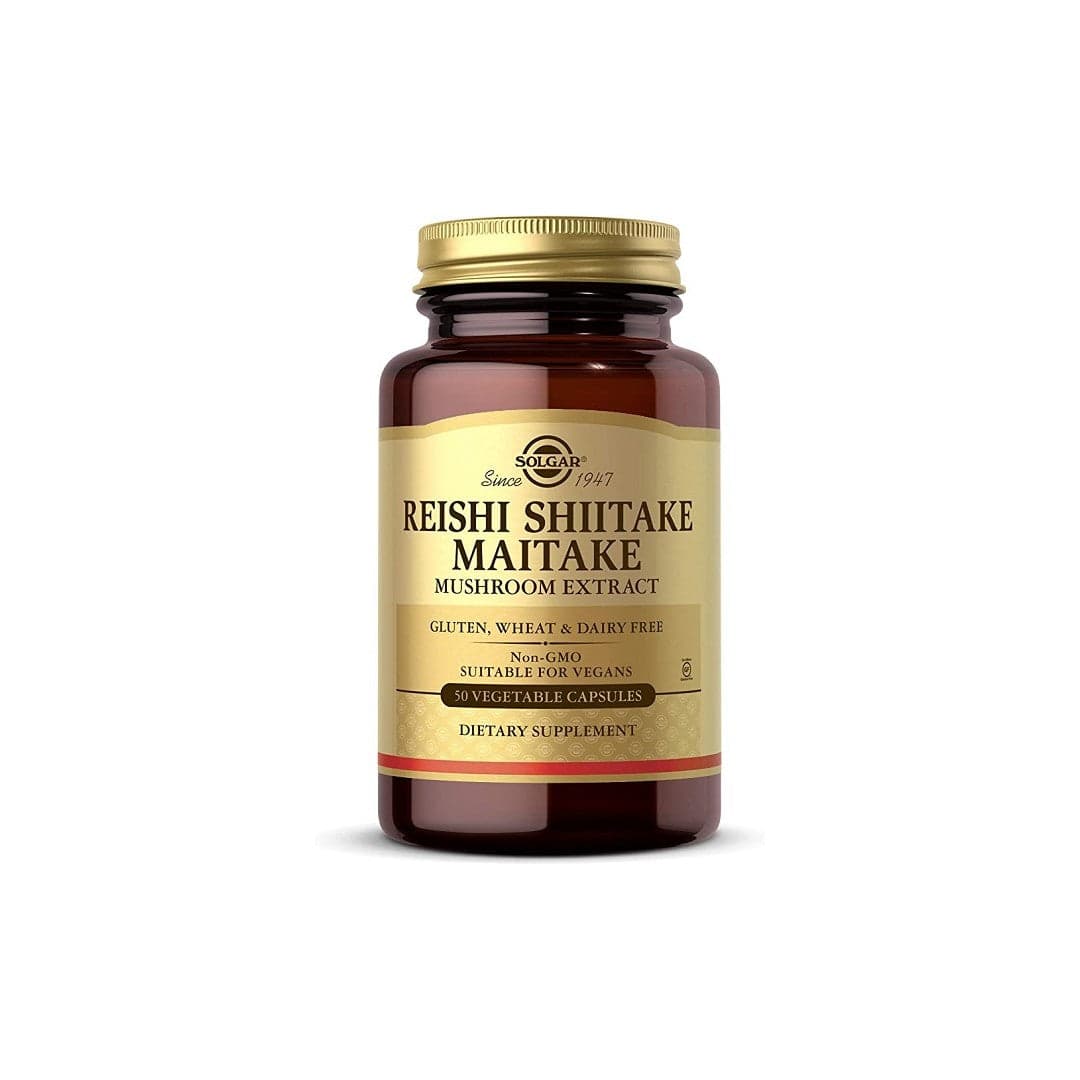 Reishi Shiitake Maitake Mushroom Extract 50 Vegetable Capsules